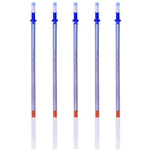 CASNO 5 x silberfarbene, wasserlöschbare, lösliche Stift-Nachfüllminen für Stoff, Leder, Markierung, Wachsstift für Strasssteine, Ersatzspitzen von CASNO