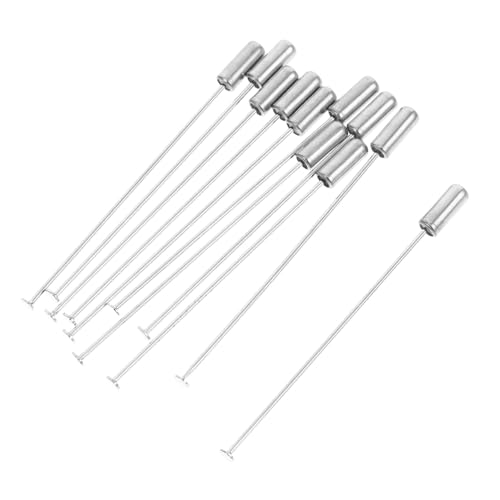 CATIEBYE 10 Stück Sicherheitsnadel Brosche Mit Schmetterlingsverschluss Anzug Krawatte Hut Pin Stick Pin Für Kostüm Dekor Perlenkopf Ersatz Rückseite von CATIEBYE