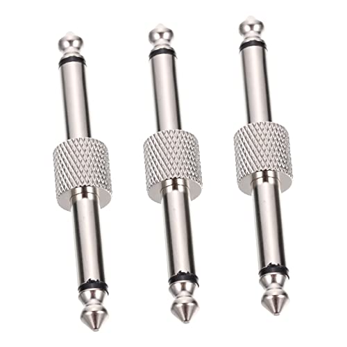 CATIEBYE 3Pcs Audio Gitarrenpedal Patchkabel Patch Kabel Gitarre Pedals Tuner Pedal Board Connectors Gitarrenkabel Adapter Patch Kabeln Gitarre Silber Nickelkupfer von CATIEBYE