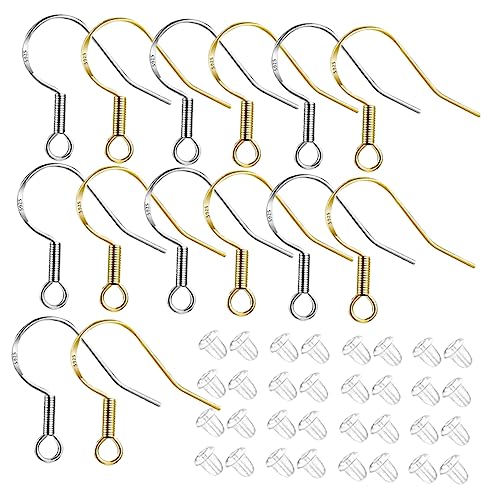 CATIEBYE 400 Stück Ohrringe Zubehör earrings set earingset ohrringset flache Rückseiten für Ohrringe Ohrstecker für hängende Ohren handgefertigtes Material für Ohrringe Ohrschmuck-Zubehör von CATIEBYE