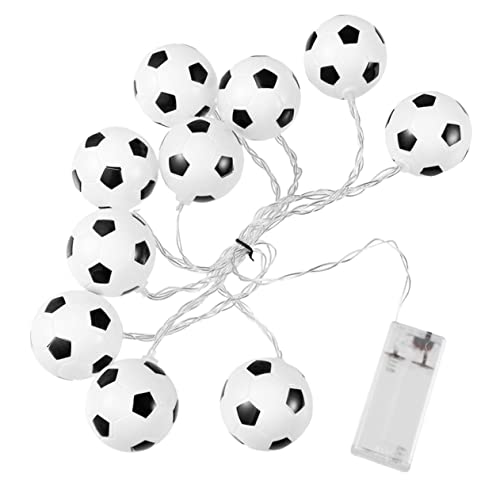 CATIEBYE Schnur Fußball-Lichterketten Fußball Nachtlichter Batteriebetriebene Lichterkette Laternen Festlicht Tür led ligts led-light bürodeko Fee LED-Lampe LED-Lampendekor Plastik Colorful von CATIEBYE