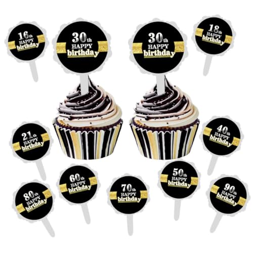 12St Geburtstagskuchen-Picks geburtstagstorte dekoration Cupcake-Topper CAXUSD von CAXUSD