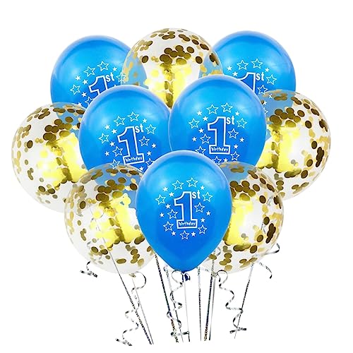 CAXUSD 1 Geburtstag Luftballons Set Herz Zahlen Und Konfetti Ballons Und Party Dekoration Für Jungen Und ädchen Ballons Für Feierlichkeiten von CAXUSD