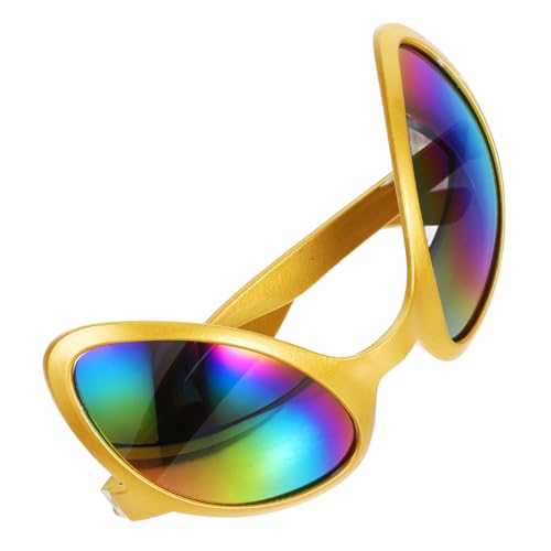 CAXUSD 1 Paar Außerirdische Brille Alien-kostüm Für Lustige Brillen Außerirdische Kostüm Frauen Lustige Alien-Sonnenbrille Außerirdische Kostüme Lustige Alien-Brille Golden Sport von CAXUSD