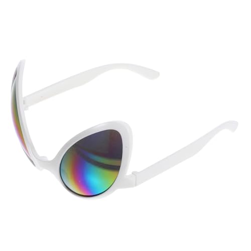 CAXUSD 1 Paar Außerirdische Brille Party Lustige Brille Für Erwachsene Cyber-brille Futuristisches Kostüm Alien-kostüm Explodiert Alien-stirnbänder Grüne Alien-maske Gläser Weiß Sport von CAXUSD