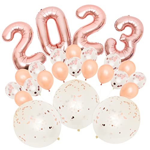 CAXUSD 1 Satz Ballons der Abschlusssaison Partyballons Ballons-Fest Geburtstag Luftballons abschlussfeier party sachen Luftballons für die Party Abschlussballons Emulsion Rose Gold von CAXUSD