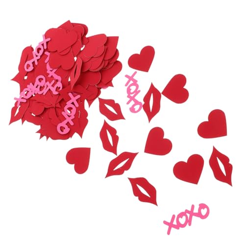 CAXUSD 1 Satz Konfetti Zum Valentinstag Hochzeitskonfetti Party-engagement-konfetti Liebe Tischstreuung Konfetti Zum Muttertag Herz-tischstreuung Herzkonfetti Rot Rosa Herzkonfetti Papier von CAXUSD