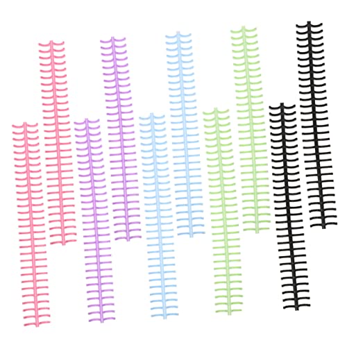 CAXUSD 1 Satz Lose Blatts Pule Kartenringe Bindemittel Buchbinder Aus Papier Haken Breites Liniertes Notizbuch Schließe Büroklammern Nachfüllpad Nagelringe Kamm Binder Colorful Abs 10st von CAXUSD