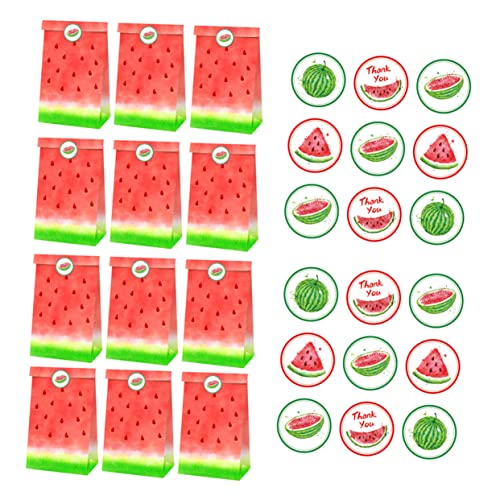 CAXUSD 1 Satz Wassermelone- -Papiertüte sommerparty essen tasche Partytüten für Kindergeburtstage verscho aufbewahrungssack Papiertüten Babynahrungsbeutel Partytüte mit Süßigkeiten von CAXUSD