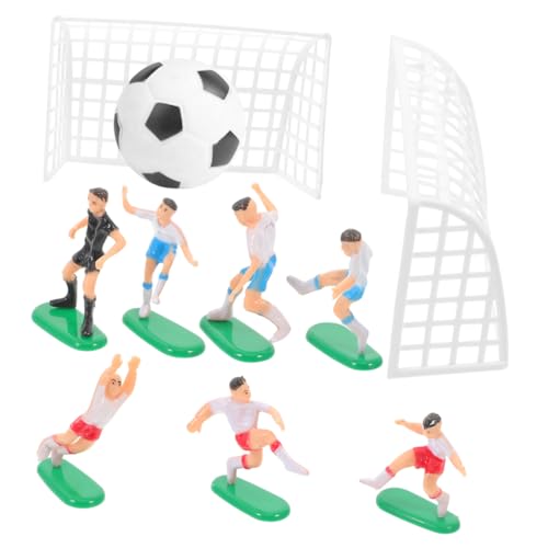 CAXUSD 1 Set Fußball Kuchendekoration Kuchendekoration Miniatur Fußballfigur Fußball Kuchendekoration Miniatur Fußballfeld Landschaftsdekoration Mini Fußball Dekore Miniaturen von CAXUSD