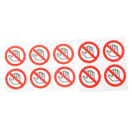 CAXUSD 10 Stück „No Touching“ Etikett Warnschild „Do Not Touch“ Aufkleber „No Touch Sign“ Aufkleber Sicherheitswarnaufkleber Vinyl „Dont Touch“ Schild „No Touch“ Aufkleber von CAXUSD