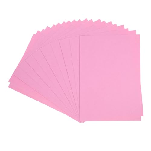 CAXUSD 100 Stk farbiger Karton rosa Tonpapier rosa Papier rosafarbener Karton rosa Kopierpapier rosa Plakatwand Druckerpapier aus Karton bunter Karton farbiges Kartonpapier bunte Papiere von CAXUSD