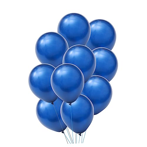 CAXUSD 100 Stück 10 Partyballons Metallic-ballons Blau Marine Ballons Tragbare Ballons Hochzeitsballons Luftballons Für Geburtstagsfeiern Blaues Metallische Luftballons Blue von CAXUSD