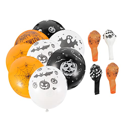 CAXUSD 100St Kürbis Ballon Halloween -Party -Dekorationen blaue und gelbe Luftballons halloween grusel halloween kleidung bunte Luftballons dekorieren Latexballons Emulsion Colorful von CAXUSD