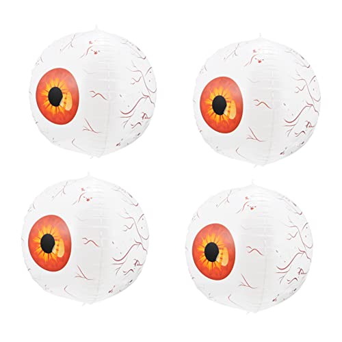 CAXUSD Einzigartiges Halloween-ballon- 4d-aluminium-augapfel Rot Blutunterlaufen 10er-pack Für Horror-partys von CAXUSD