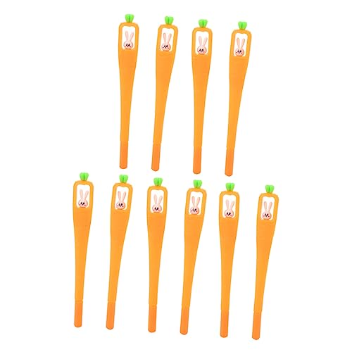 CAXUSD 10St Karotte Gel stift Karottenstifte flauschige Stifte Kugelschreiber schreiben Orangefarbener Stift gelstifte gelpen Karotten-Gel-Tintenstift Schreibstift für Schüler Plastik von CAXUSD