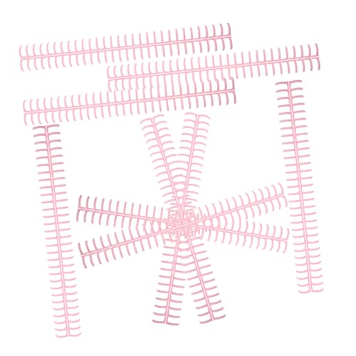 CAXUSD 10St Runder Anhänger G9 Lampenschirm Hochleistungsräder bindendes Ringbuch Schlüsselanhänger Notizbuch-Ringe Ringbuch-Set Spulenbindungsstacheln Bürobuch klingelt Plastik Rosa von CAXUSD