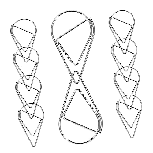 CAXUSD 10st Büroklammer Gestell Bindemittel Klimaanlage Halterung Textmarker Abfluss Klare Speicherbehälter Entlüften Kette Wassertropfenstifte Pappstifte Plane Clips Zu Stahldraht Silver von CAXUSD