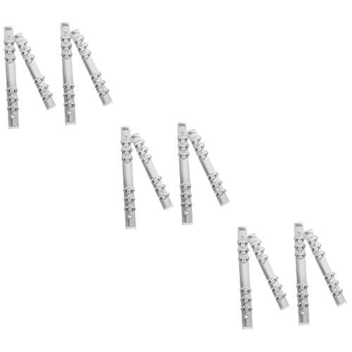 CAXUSD 12 Stk Bindemittel Datei-Clip Unterlage Loseblattringe kleiner 6-Ring-Ordner schnellhefter Anruf Notizbuch Schulmappe kreative segmentierte Mappe Aktenordner Rostfreier Stahl von CAXUSD