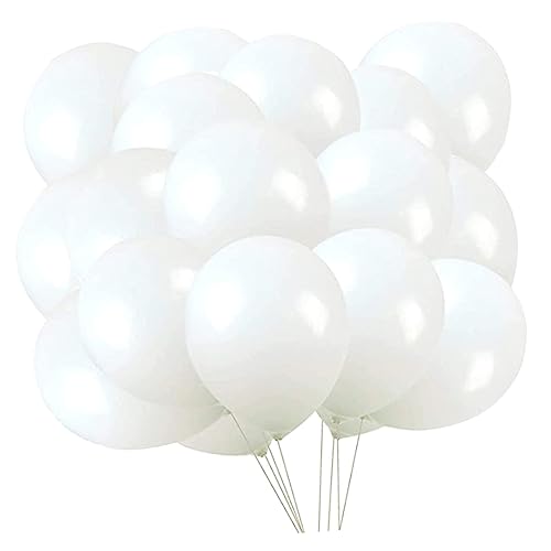 CAXUSD Hochzeit Luftballons Babyparty Ballons Weiße Ballons Für Hochzeiten Und Geburtstagsfeiern Matte Latexballons Zur Dekoration Von Festlichkeiten Und Partys von CAXUSD