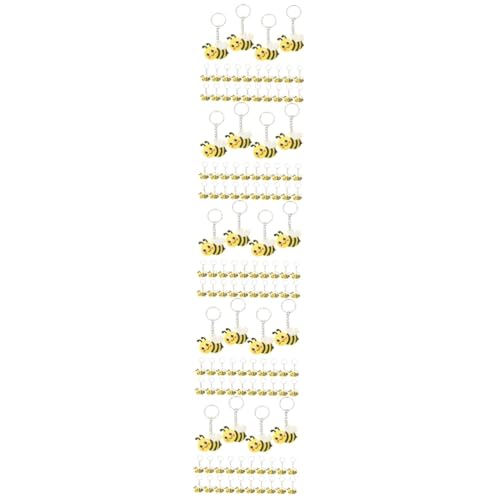 CAXUSD 120 Stk Biene Schlüsselanhänger Dekorationen bienen bienen zubehör geldbörse schlüsselringe Schlüsselanhänger mit Cartoon-Bienen-Anhänger Rucksackanhänger von CAXUSD