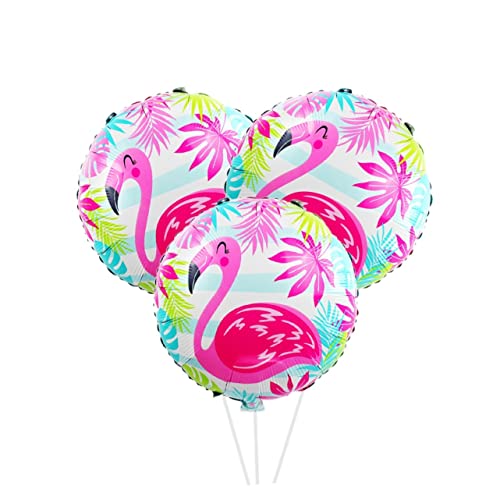 CAXUSD 12er Set Flamingo Folienballons Runde Mylar Heliumballons Für Hochzeitsdekorationen Partys Und Feierlichkeiten Rosy Pink von CAXUSD