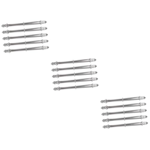 CAXUSD 15 Stk Mappe runde Ringbücher Binderinge für Loseblatt-Notizbücher Ringmechanismus 3-Ring-Ordnermechanik Ordnermechanik a3 Notizbuch segmentierter Binder Weißnickel Silver von CAXUSD