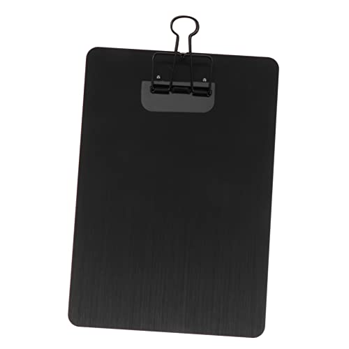 CAXUSD 1Stk A5 Notiz schiene clipboard pinnwand metall Metallclip-Ordner klemmbrett metall Schwarzes Klemmbrett faltbar Klemmbrettständer Menü Zwischenablage Papierhalter Klemmbrett Black von CAXUSD