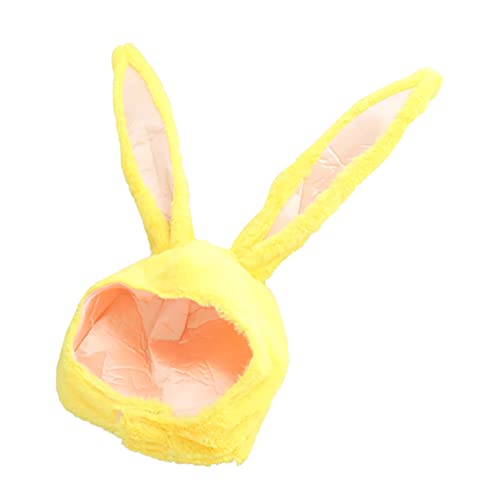 CAXUSD 1Stk Hut mit Hasenohren lustige Tierhüte tierische stirnbänder Halloween- geschenkideen für ostern geschenkideen ostern Hasenmütze Party-Kopfschmuck Plüsch Yellow von CAXUSD