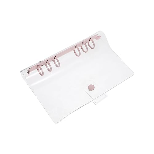 CAXUSD 1stk Taschenbuch Notebook-hülle Notizbuch Binder Papierhalter Klemmbrett Textmarker Nachfüllbares Notizbuch Transparenter Einbanddeckel Klares Bindemittel Notizbücher Pvc Rosa von CAXUSD