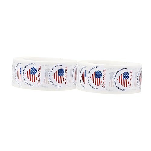 CAXUSD 2 Rollen Aufkleber der amerikanischen Flagge paketpapier packpapier geschenkverpackungen mama tag briefumschläge Verpackungsetiketten aus Papier Party-Geschenkverpackungsaufkleber von CAXUSD