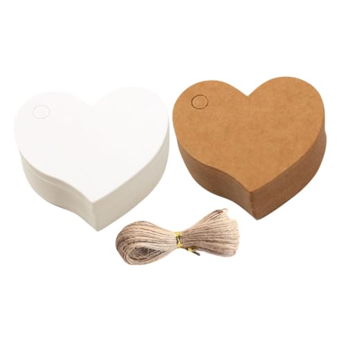 CAXUSD 200 Stk Liebesetikett geschenkverpackung hochzeit dekoration Geschenkanhänger geschenkideen valentinstag geschenketiketten Kleidungsetiketten Hochzeits-Tag Bastel-Tags Papier von CAXUSD