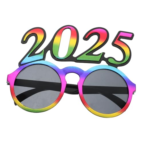 CAXUSD 2025 Brillengestell mit Cosplay-Brille Halloween-Brillen-Requisiten Nummer Sonnenbrille geburtstag Neujahrsparty-Brille Kostümzubehör für das neue Jahr Stk von CAXUSD