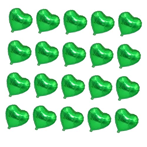 CAXUSD 20St grüne Nummernballons Valentinstag Ballon st. Patricks Day Partydekoration Herzballon Zahlenballons weiße Luftballons Ballon-Dekor Herz Luftballons Hochzeit Leichtes Brett Kind von CAXUSD