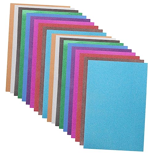 CAXUSD 20st Glitzerpapier Farbiges Bastelpapier Dekoratives Bastelpapier Glitzerkarton Buntes Bastelpapier Papier Schneiden Selber Machen Handarbeitspapier Papier Selber Machen DIY-Papier von CAXUSD