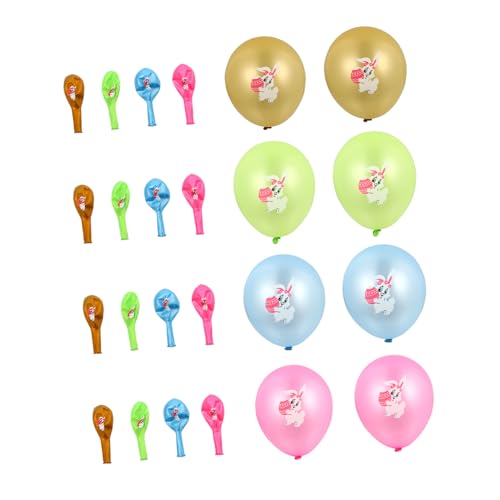 CAXUSD 24St Kaninchen-Latexballon Blase Aufblasgerät Ballonpumpe Ballongirlande Partyballons Ostern Luftballons easter decoration ostern dekorativer ballon Osterhasenballons Emulsion von CAXUSD