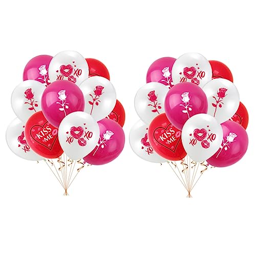 CAXUSD 24St valentinstag ballon Konfetti-Luftballons Dekoration Valentinstag- hochzeitsdeko wedding decoration Requisiten der Partyszene Valentinstag-Szenen-Requisite Emulsion von CAXUSD