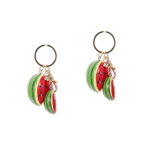 CAXUSD 2St Wassermelonenparty süße Geldbörsenanhänger Schlüsselanhänger mit Fruchtanhänger Wassermelonen Schlüsselanhänger Schmuck für Taschen gefälschter Fruchtanhänger Taschenanhänger von CAXUSD