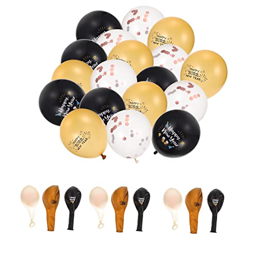 CAXUSD 30st Latexballons Zum Neujahrstag Luftballons Festivalballons Partyzubehör Dekorativer Latexballon Party-layout-requisiten Zarter Festballon Szenendekor Des Neuen Jahres Emulsion von CAXUSD