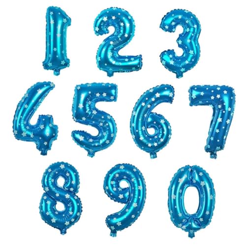 CAXUSD 32 Zoll Nummer 2 Folien Stand Up Ballon Blau Happy Birthday Ballon DIY Set Für Kindergeburtstag Party Dekoration Feier Babyparty von CAXUSD