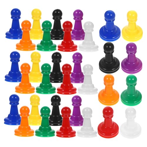 CAXUSD 32St Brettspielstücke schachfiguren Chess Pieces Gry planszowe logikspiel Logic Spiele Brettspielmarken Schachspielzubehör mehrfarbiges Schach pädagogisches Schach Plastik von CAXUSD