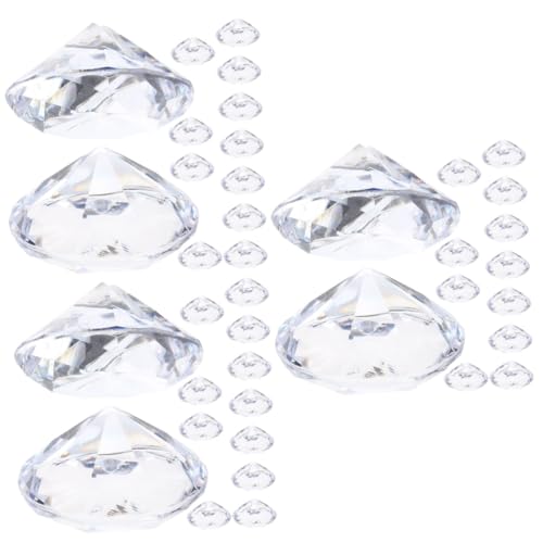 CAXUSD 36 Stk Diamond Position Kartenhalter Platzkarten-Clips Schilderhalter Bild steht hochzeitsdeko visitenkarten halterung Tischnummernhalter Hochzeitstischdekoration Acryl Transparent von CAXUSD