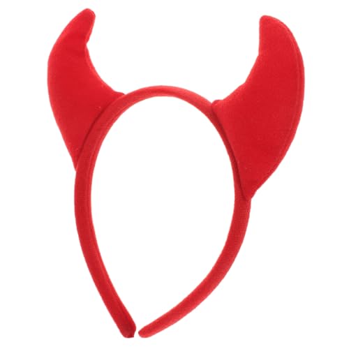 CAXUSD 3St Halloween-Horn-Stirnband kopfschmuck halloween haarschmuck Stirnband aus schwarzem Horn Stirnband aus Teufelshorn Teufel-Cosplay Teufelshorn Stirnband Cosplay Stoff rot von CAXUSD