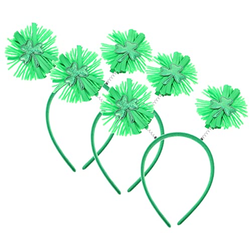 CAXUSD 3St Irische Festival-Stirnbänder St. Patrick zarte Haarspange st patricks day zubehör fasching haarschmuck faschings haarschmuck Haarband Satin-Stirnband Kopfschmuck Stoff Green von CAXUSD