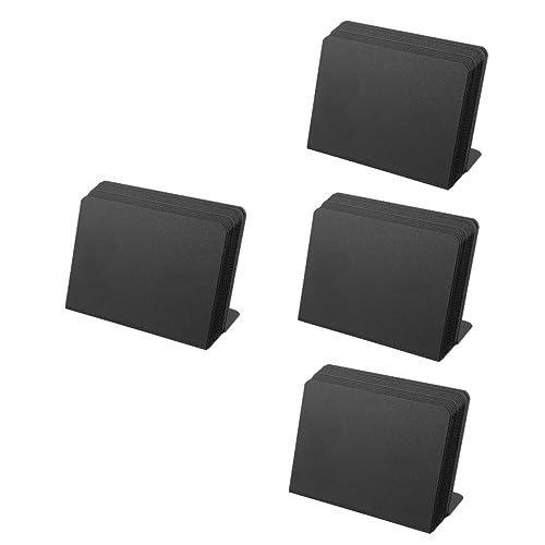 CAXUSD 4 Sätze Tafeln Zeigen Write Board Büromaterial Message Board Tavlit -mini-essensschilder Tisch Staffelei Löschbares Tafelzeichen Mini-tafeln-zeichen Pvc Black 12 Stück * 4 von CAXUSD