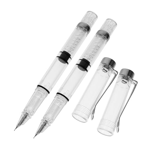 CAXUSD 4 Stück Stift Schulbriefpapier Füllfederhalter schreibwaren schreibkladde calligraphy pen schulzubehör zeichenfeder Schreibkunst schulzeug Briefpapier schreiben Metall Transparent von CAXUSD