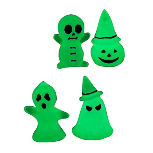 CAXUSD 4 Stücke Halloween Miniatur Geister Figuren Harz Ornamente Glow in Dark Decor Für Halloween Party Favor von CAXUSD