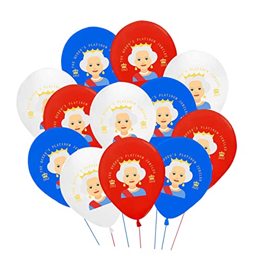 CAXUSD 40 Stück Britische Königin Ballondekoration Buchstabenballons Jumbo Ornamente Blaue Ornamente Königsblaue Ballons Ballon Ornamente Szenen Layout Ballons Platin Ballons von CAXUSD