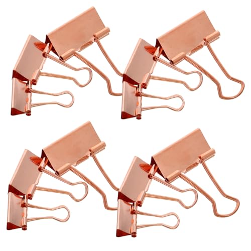 CAXUSD 42St Clip-Briefpapier bürobedarf büroklammern multifunktionale clips papierklammern Binder-Clips Tragbare Aktenklammern große Bindeklammern Dokumentenklammern Metall Rose Gold von CAXUSD