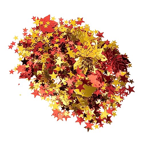 CAXUSD 4er-Pack Thanksgiving Maple Leaf Konfetti Glitter Pailletten Tischdekoration Home Ornament Hochzeit Party Supplies von CAXUSD